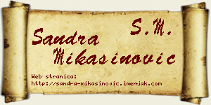 Sandra Mikašinović vizit kartica